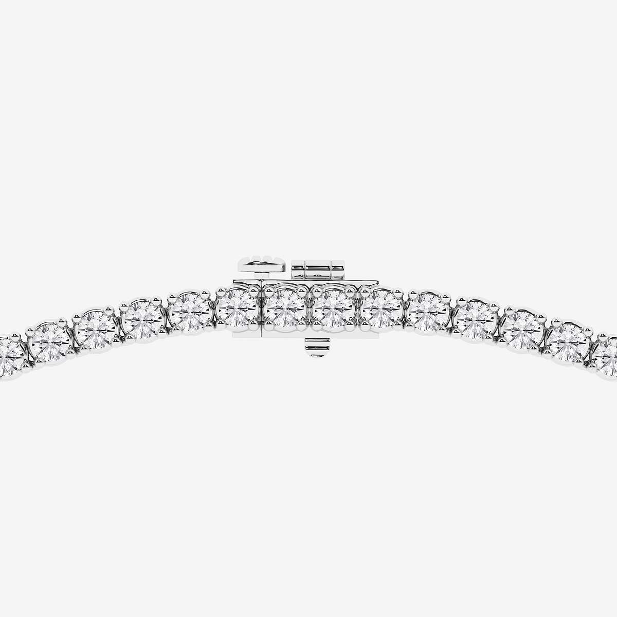 Additional Image 2 for  10 ctw Round Lab Grown Diamond Four Prong Graduated Tennis Necklace